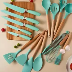 Kit Utensílios de Cozinha Jogo Completo 19 Peças (CORES DIVERSAS) na internet