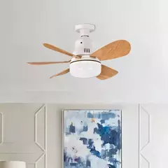 Luminária Ventilador Teto Rosqueável com Controle Remoto - 5 Pétalas - comprar online