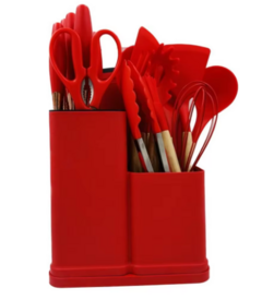 Kit Utensílios de Cozinha Jogo Completo 19 Peças (CORES DIVERSAS) - PARA TUDO - COMPRAS CRIATIVAS