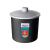 Cesto De Plástico Con Tapa 6lts Redondo Negro Sanremo