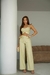 Conjunto Mel de Calça e Croppend