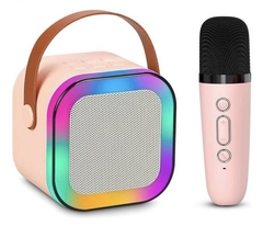Parlante Karaoke Portátil Con Microfono Inalambrico-. Color Rosa