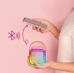 Parlante Karaoke Portátil Con Microfono Inalambrico-. Color Rosa - comprar online