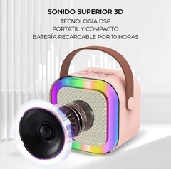 Parlante Karaoke Portátil Con Microfono Inalambrico-. Color Rosa - BIANEN