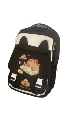 Mochila CAPY BARA - Good Luck Black.