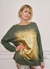 sweater verde con foil dorado