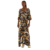 Vestido Longo Manga Estampado Jardim Real FARM