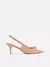 Scarpin Rosé Couro Slingback Metal Silvia Braz AREZZO