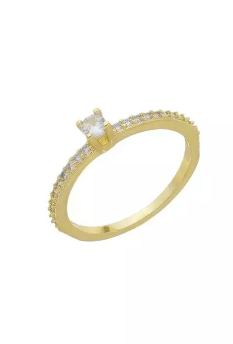 ANEL SOLITÁRIO CRAVEJADO - comprar online