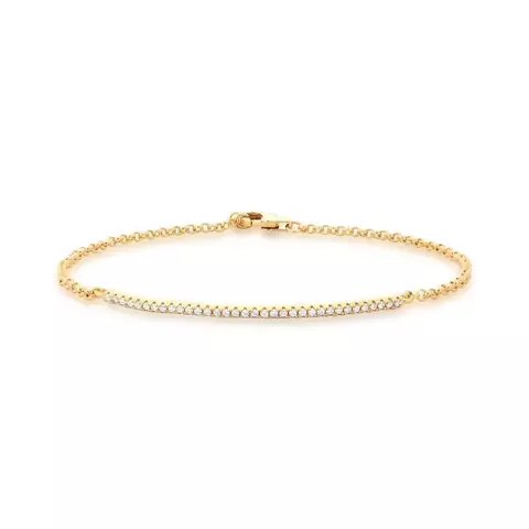 PULSEIRA COM PINGENTE CURVO EM ZIRCÔNIAS