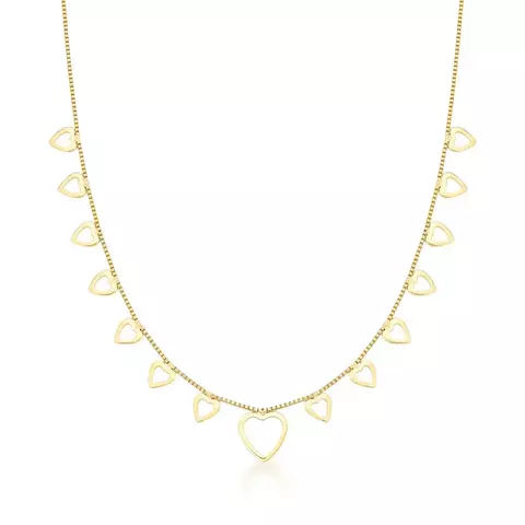 COLAR PINGENTES DE CORAÇÃO LISOS E VAZADOS