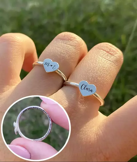 ANEL PERSONALIZADO COM NOME E ESCRITA NO ARO