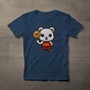Camiseta Basquet Osito Azul Cobalto