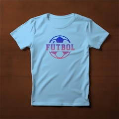 Camiseta Fútbol Logo Azul claro
