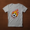 Camiseta Fútbol Fuego Gris Jaspeado