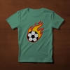 Camiseta Fútbol Fuego Verde Salvia