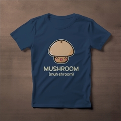 Camiseta Champiñon Kawaii Azul Cobalto - comprar online