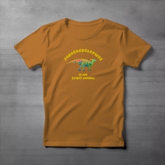 Camiseta dinosaurios Spirit Animal Mostaza