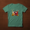 Camiseta dinosaurios Volcán Verde Salvia