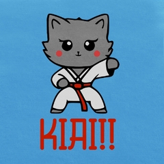 Camiseta Karate Gatito Azul claro - comprar online