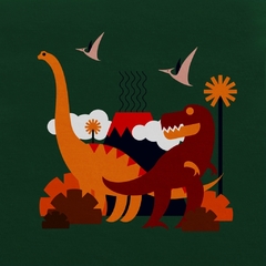 Camiseta dinosaurios Volcán Verde Salvia - comprar online