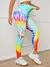 Legging Fitness Estampa Esportivas Tie Dye Com Impressão 3D
