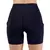 Imagem do Short Fitness Canelado Com Bolsos ,Cintura Alta,Levantamento.