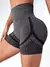 Imagem do Short Fitness Canelado de Cintura Alta Shorts de Treino Fitness Yoga Elevador .
