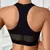 Top Fitness de corte fora do ombro feminino, tops de rede, oco, alongamentos, confortável. - loja online