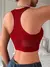 Top Fitness de corte fora do ombro feminino, tops de rede, oco, alongamentos, confortável. na internet