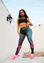 Legging Fitness Estampa Magro Elasticidade De Cintura Alta . - loja online