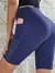 Bermuda Fitness Com Bolsos Laterais Cintura Alta Hip Lift . - loja online