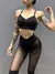 Calça Legging Calça com Recorte, Emenda de Malha Sexy. na internet