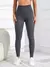 Imagem do Legging Fitness Lisa de Cintura Alta, Calças Esportivas com Nervuras, Roupa Casuais Para Outono e Inverno.
