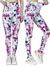 Legging Fitness Estampa, Floral De Cintura Alta Branca.
