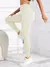 Legging Fitness Lisa de Cintura Alta, Calças Esportivas com Nervuras, Roupa Casuais Para Outono e Inverno. - loja online