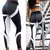 Calça Legging com Recortes Retalhos Geométricos , Estampa Favo de Mel, Elevação do Quadril,Cintura Alta. - loja online