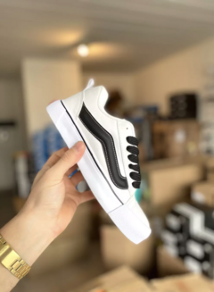 VANS KNU BLANCO FRANJA NEGRA