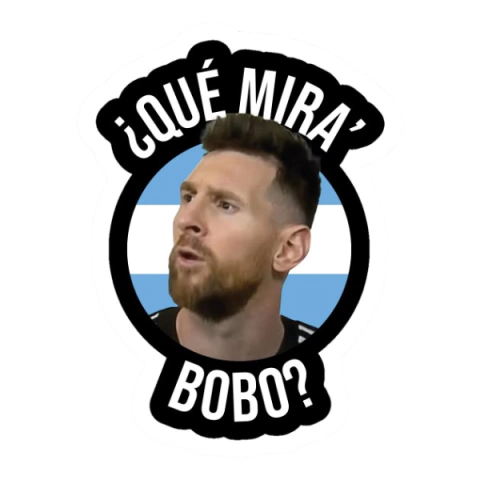Sticker Messi que mira bobo?