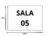 placa sinalização 1/2 oficio sala 05 mdf branco na internet