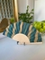 ABANICO DE CORCHO NATURAL ONDAS AZULES