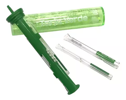 Kit Piteira de Vidro Tip Keeper Tarja Verde - Ref 0185