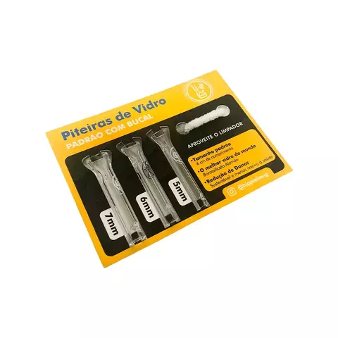 Kit Piteira de Vidro Hippie Bong Padrão