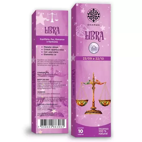 Incenso Dharma Signos Libra