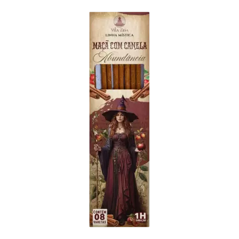 Incenso Vila Zen Linha Mística Maçã com Canela - Abundância