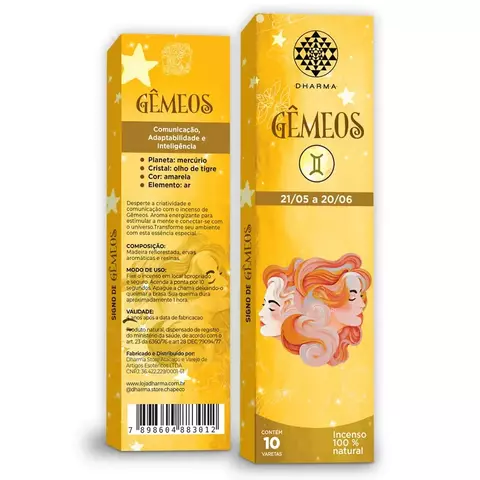 Incenso Dharma Signos Gêmeos