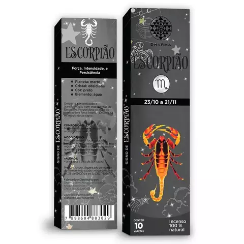 Incenso Dharma Signos Escorpião