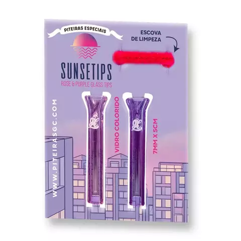 Kit Piteira de Vidro Sunset Tips