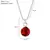 Colar Prata Pingente Redondo Zircônia Rubi 5mm - Cód: 8518 - comprar online