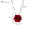 Colar Prata 45cm + Ping. Red. Galeria Zirc. Vermelho 7MM - Cód: 9841 na internet